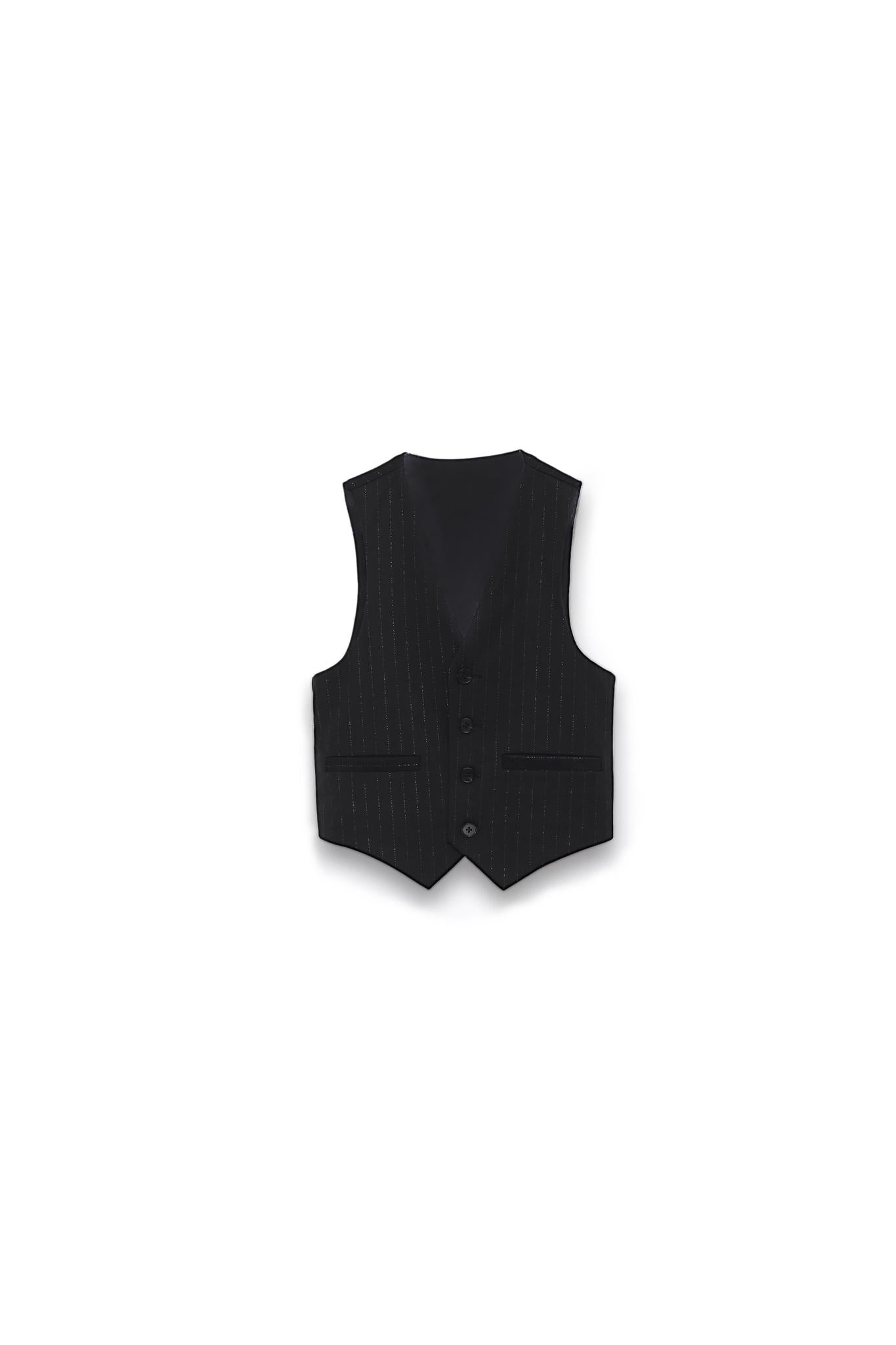 Kids Suit Vest Black (3-14 Years) Classic Fit Wrinkle-Free Black / 6-7Y/ XL Kids Suit Vest Black (3-14 Years) Classic Fit Wrinkle-Free Black / 6-7Y/ XL