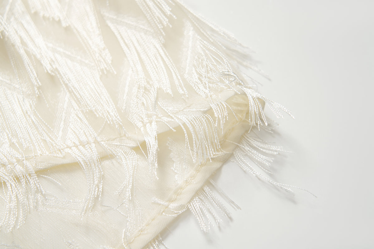 Champagne Fringe Whisper Dress
