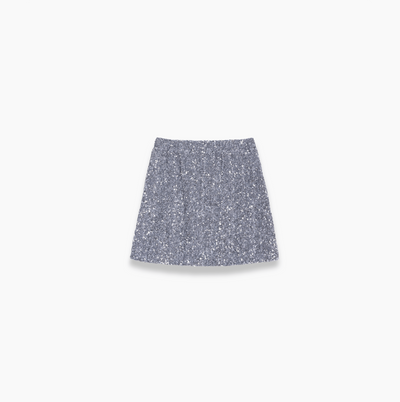 Girls Sequin Skirt - Silver