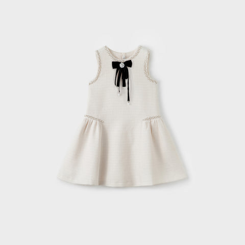 Pearl-Trim Tweed Mermaid Dress