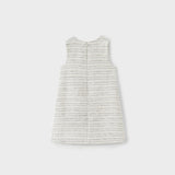 Velvet Bow Tweed Shift Dress