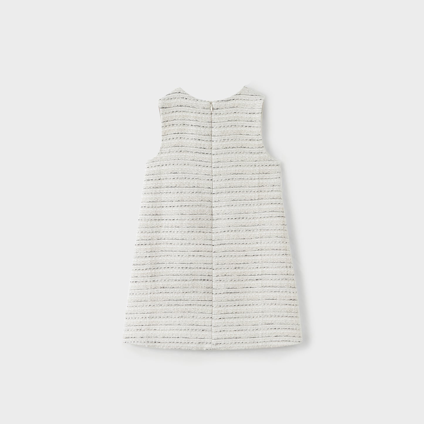 Velvet Bow Tweed Shift Dress