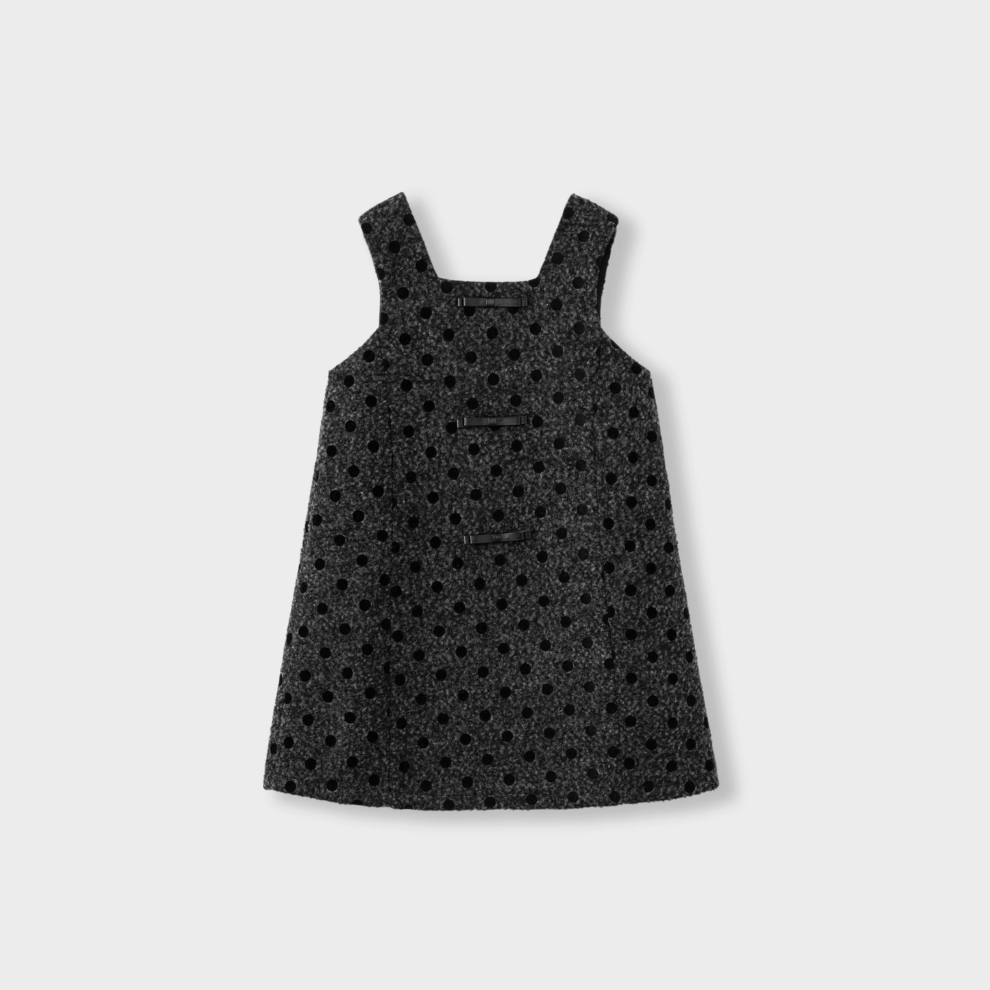 Polka Dot Bouclé Jumper Dress