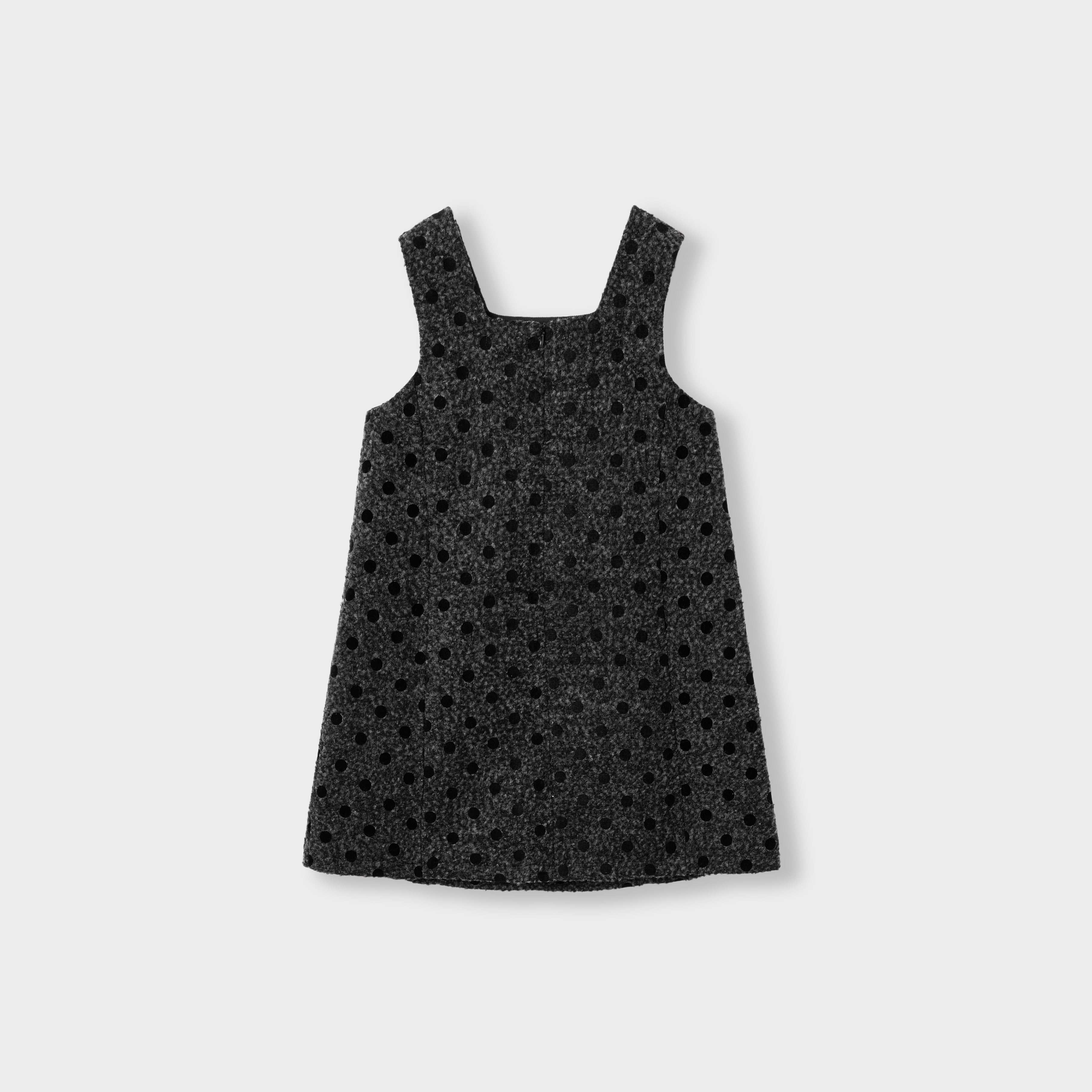 Polka Dot Bouclé Jumper Dress