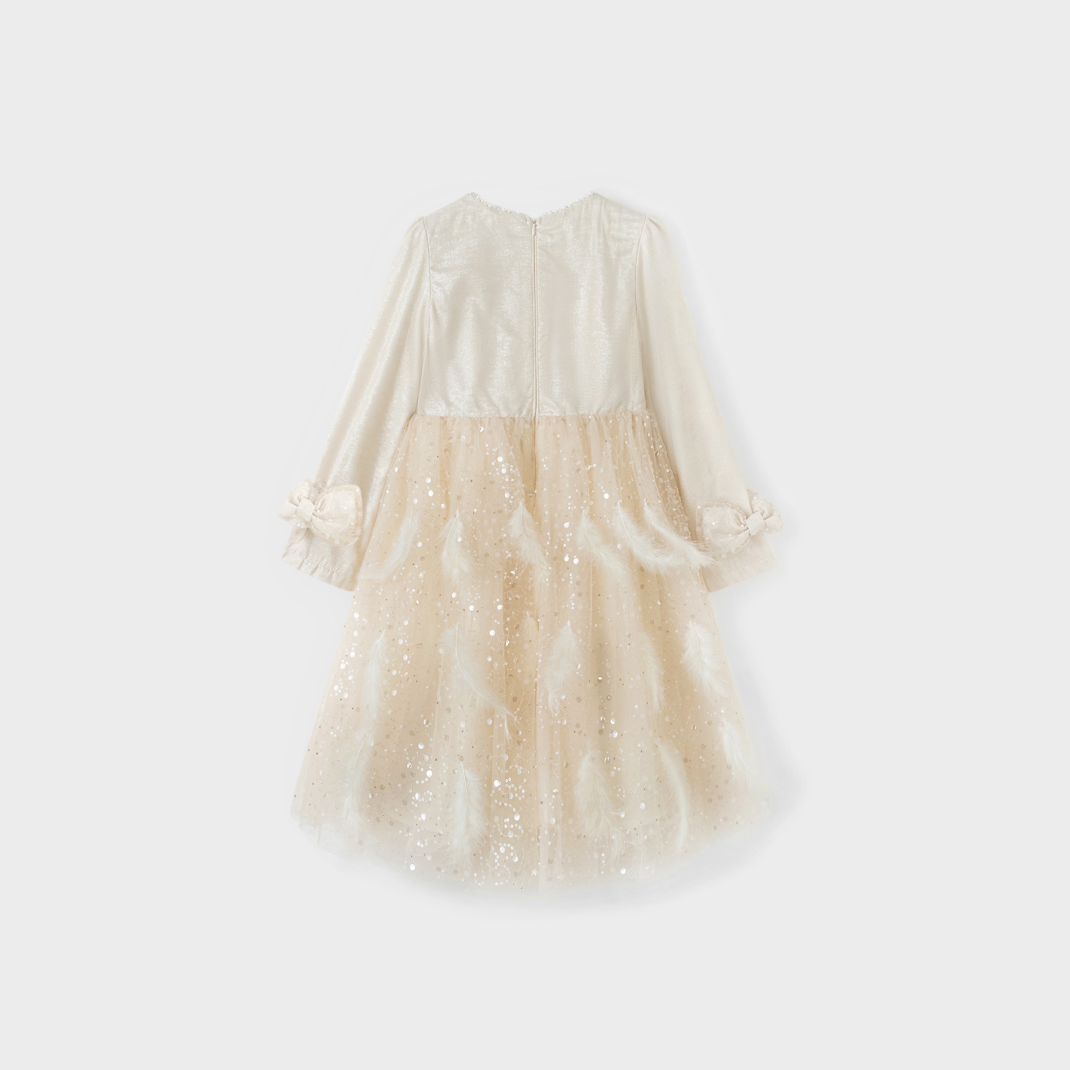 Moonlit Feather Tulle Dress