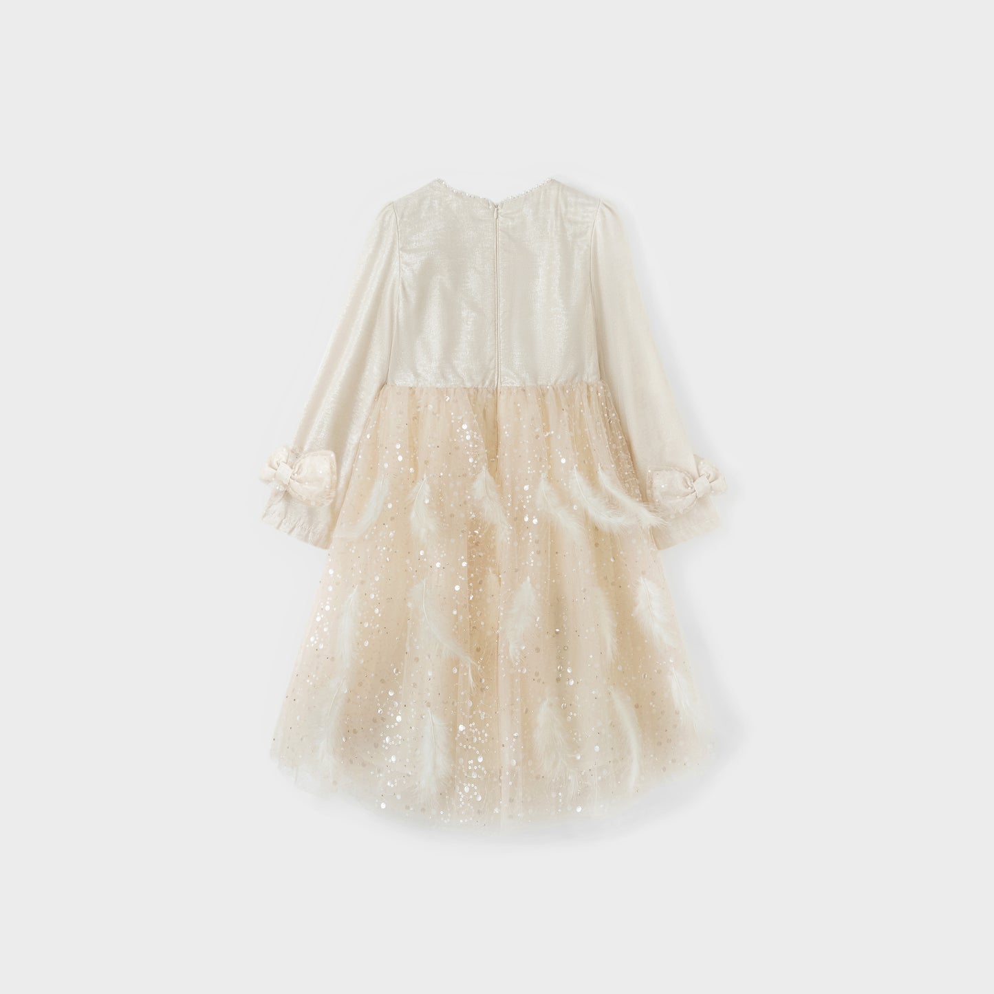 Moonlit Feather Tulle Dress