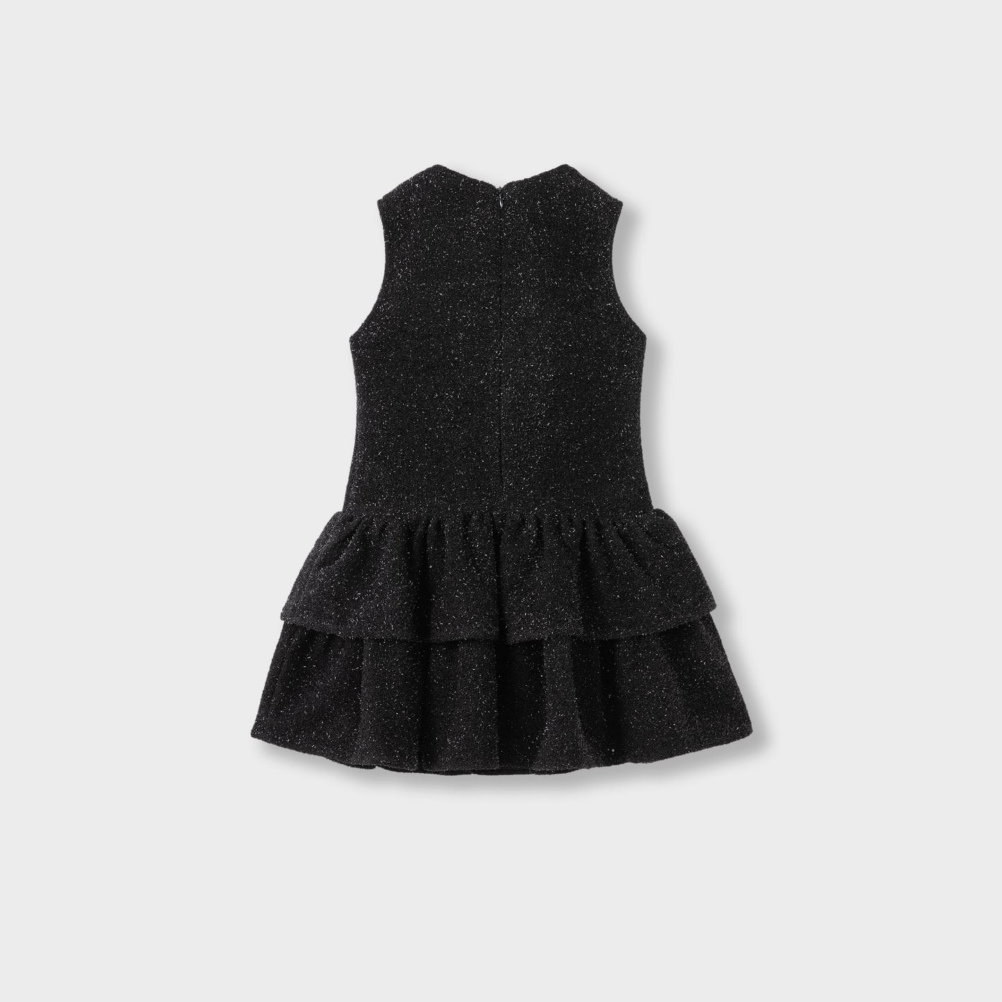 Midnight Starlight Pearl-Collar Dress
