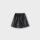 The Sparkling Floral Vegan Leather Skirt