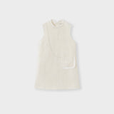 Ivory Petal-Pocket Mod Dress