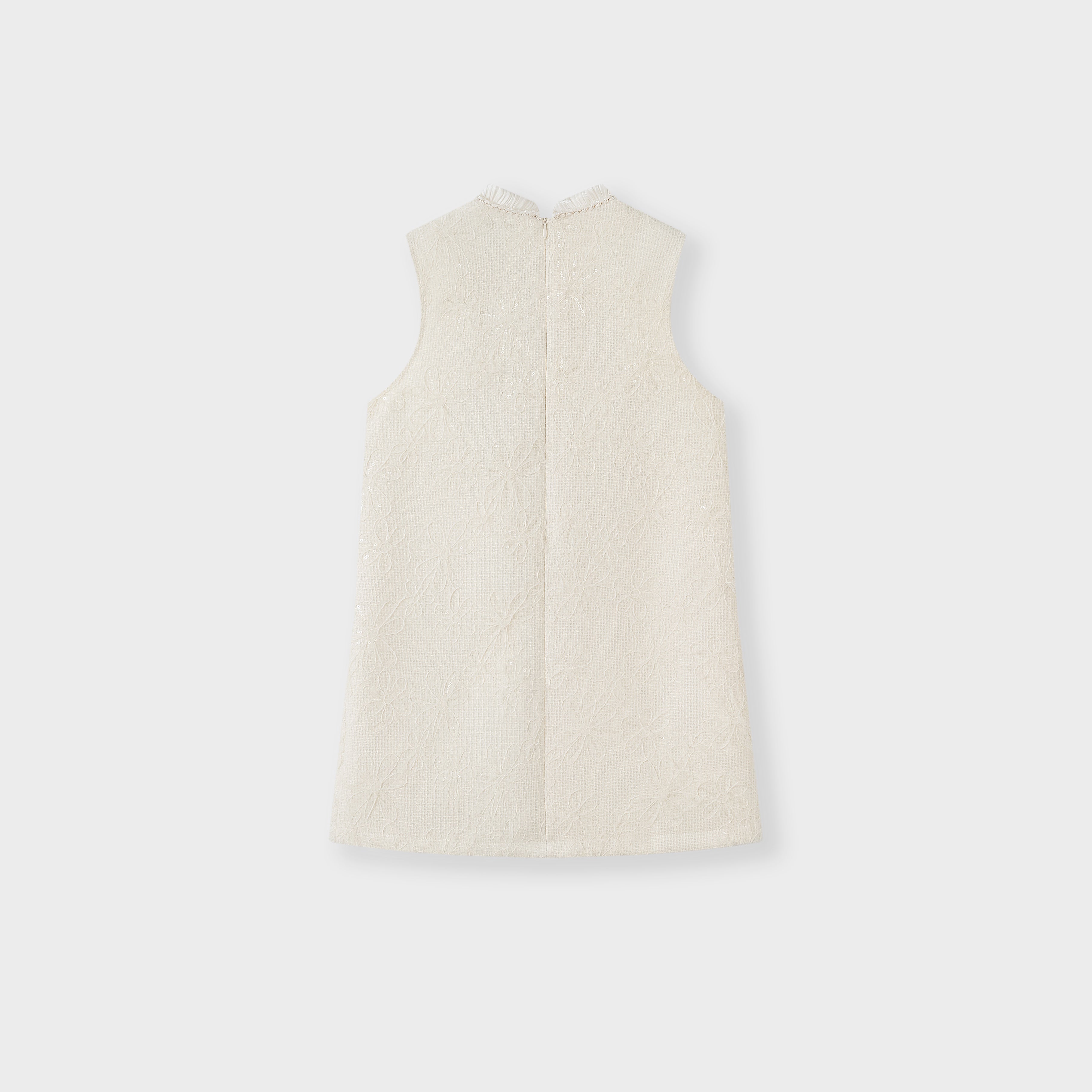 Ivory Petal-Pocket Mod Dress