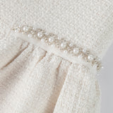 Pearl-Trim Tweed Mermaid Dress