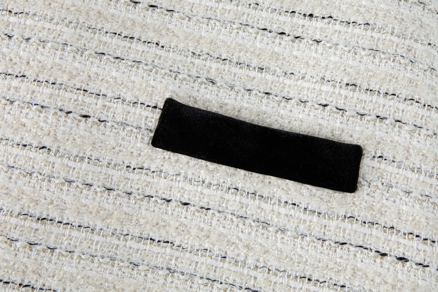 Velvet Bow Tweed Shift Dress