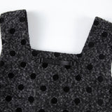 Polka Dot Bouclé Jumper Dress