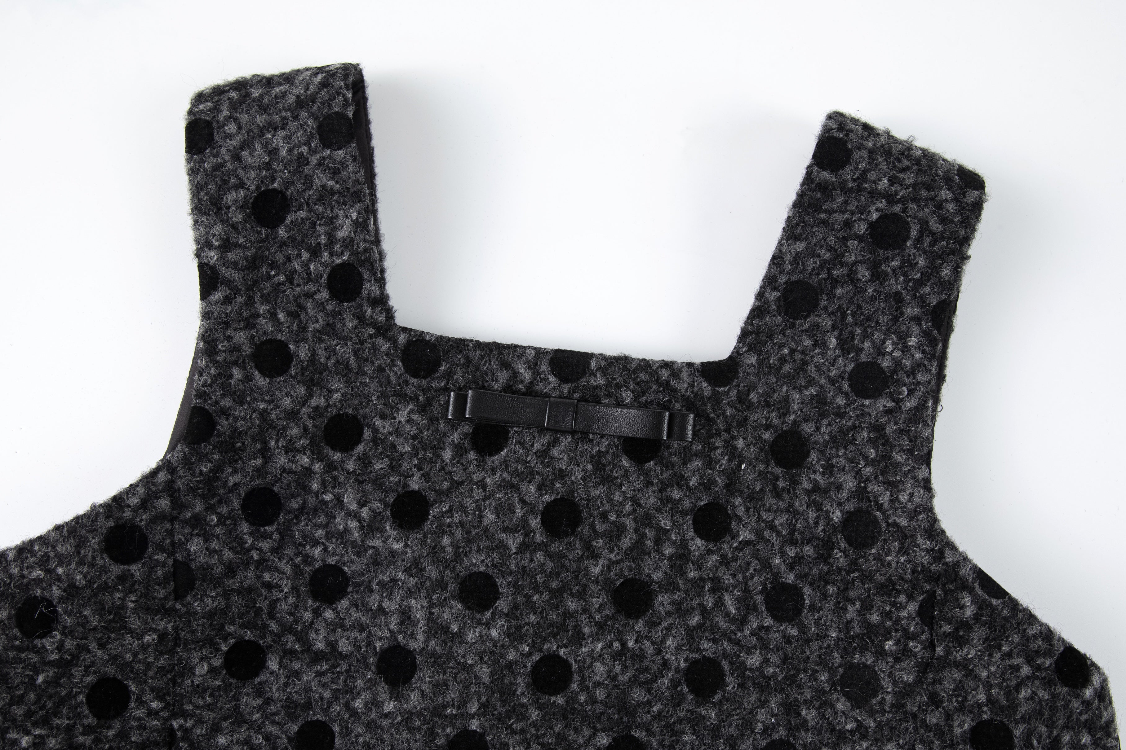 Polka Dot Bouclé Jumper Dress