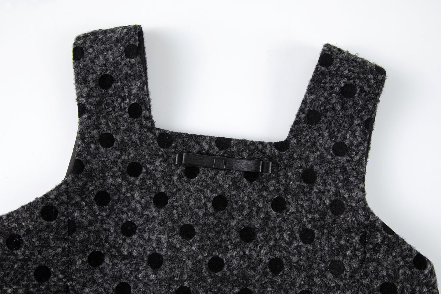 Polka Dot Bouclé Jumper Dress