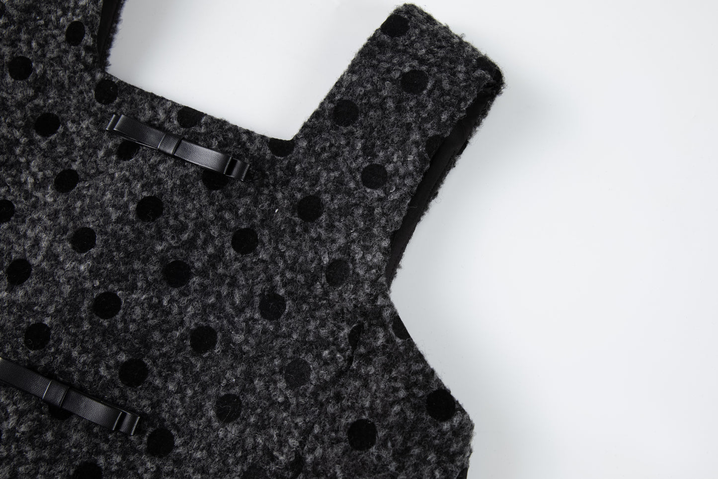 Polka Dot Bouclé Jumper Dress