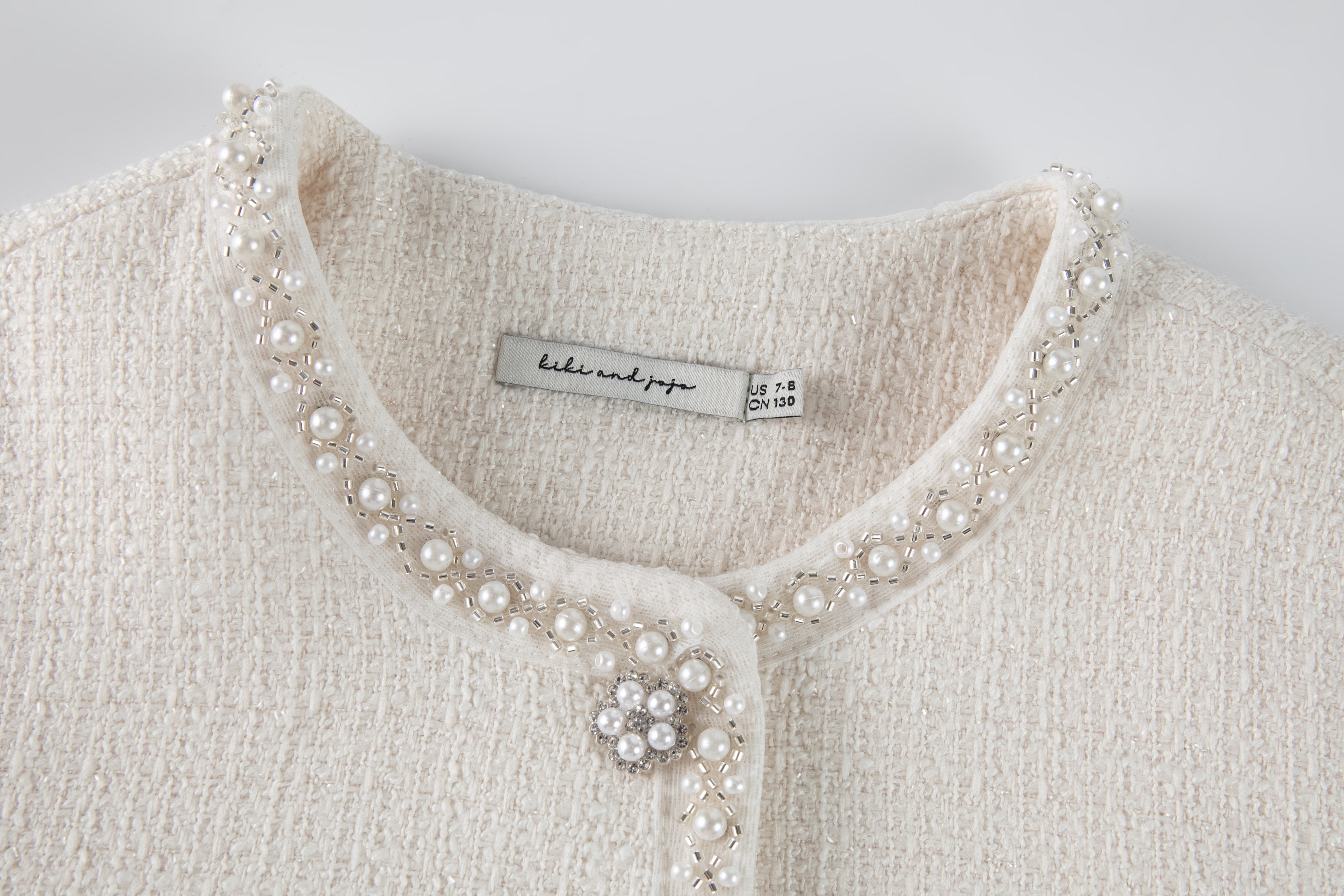 Pearl-Trim Tweed Jacket