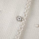 Pearl-Trim Tweed Jacket