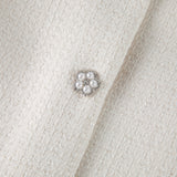 Pearl-Trim Tweed Vest