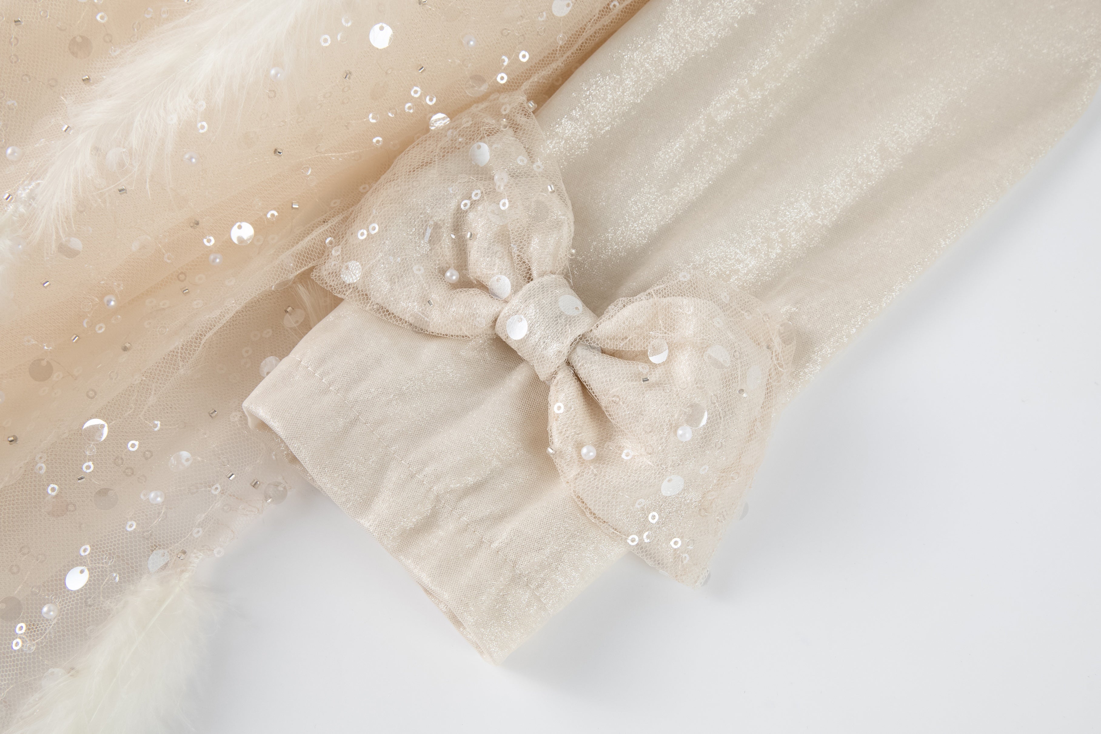 Moonlit Feather Tulle Dress