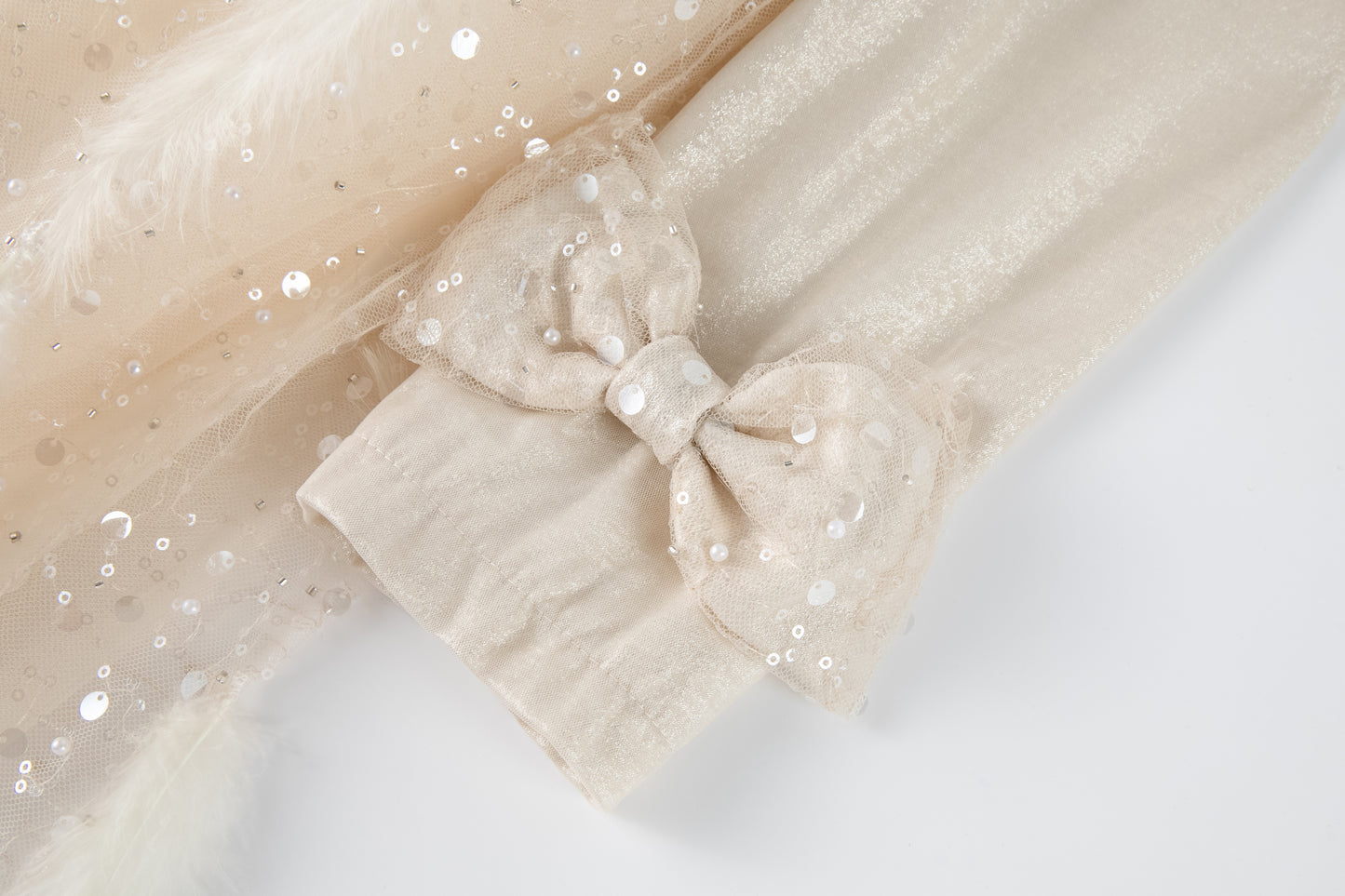 Moonlit Feather Tulle Dress