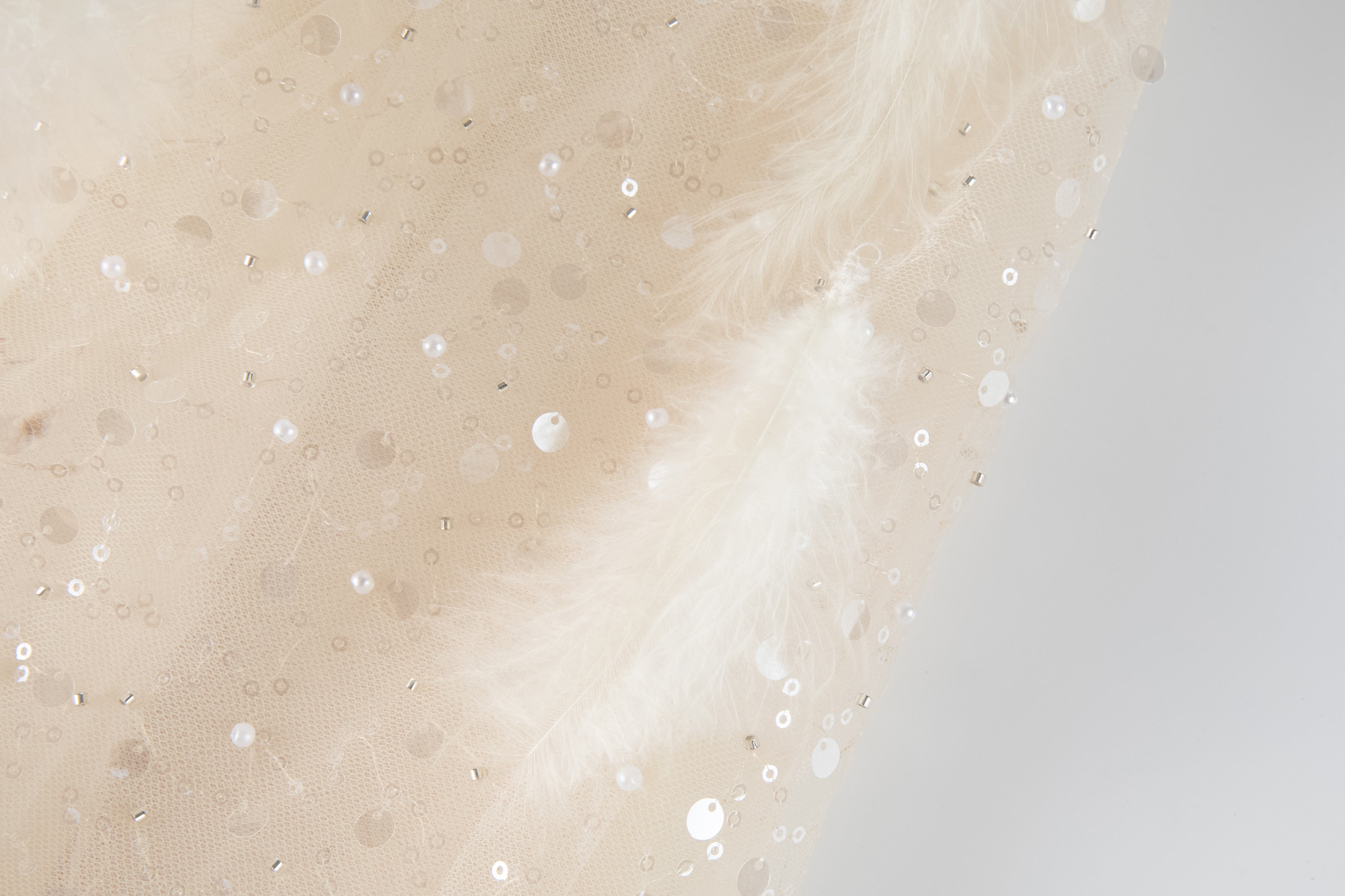 Moonlit Feather Tulle Dress