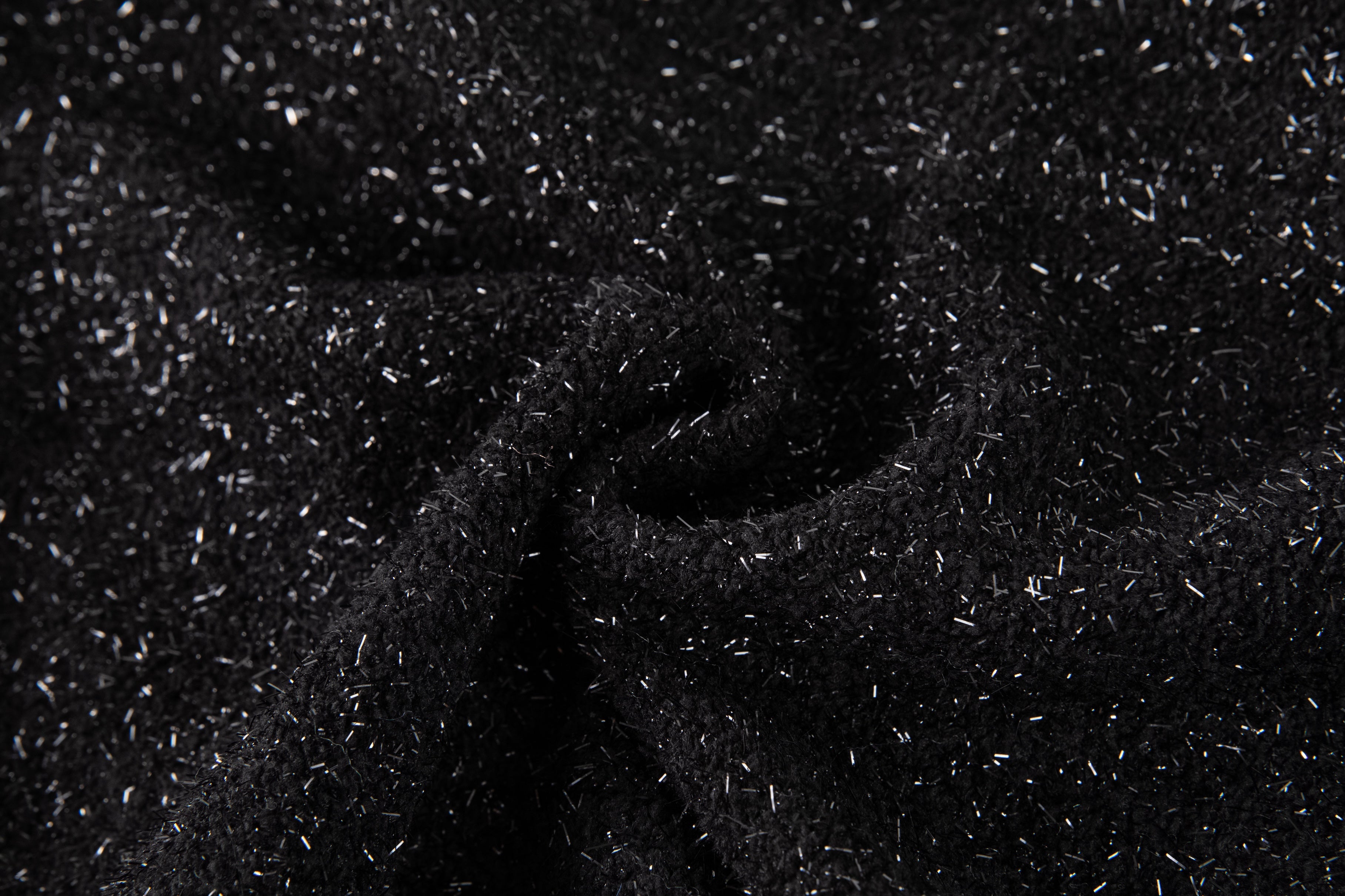 Midnight Starlight Pearl-Collar Dress