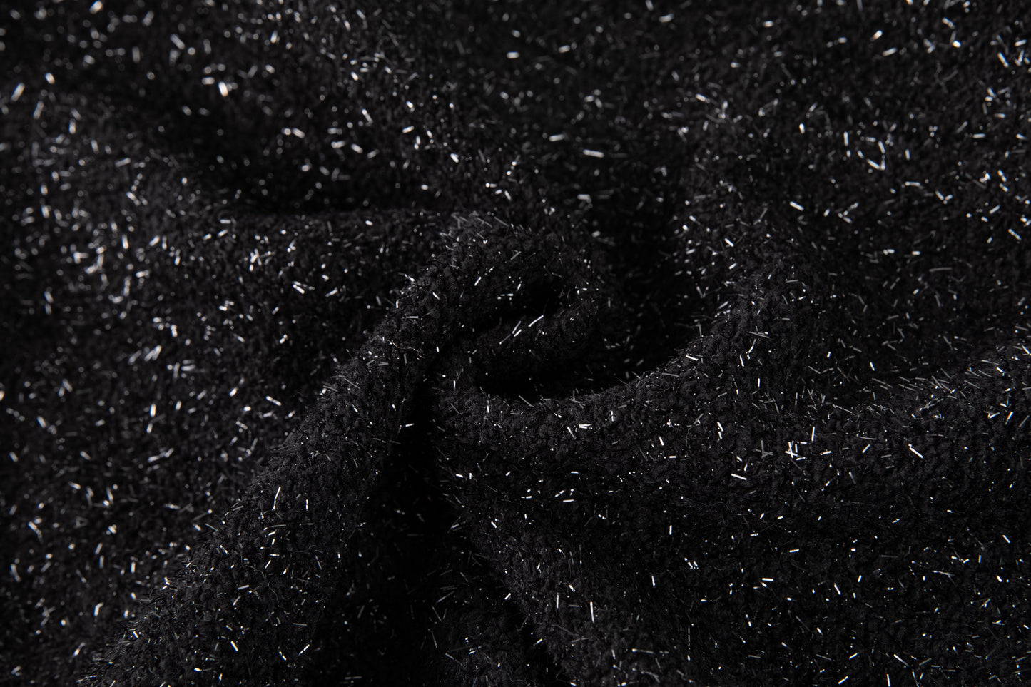 Midnight Starlight Pearl-Collar Dress