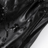 The Sparkling Floral Vegan Leather Skirt