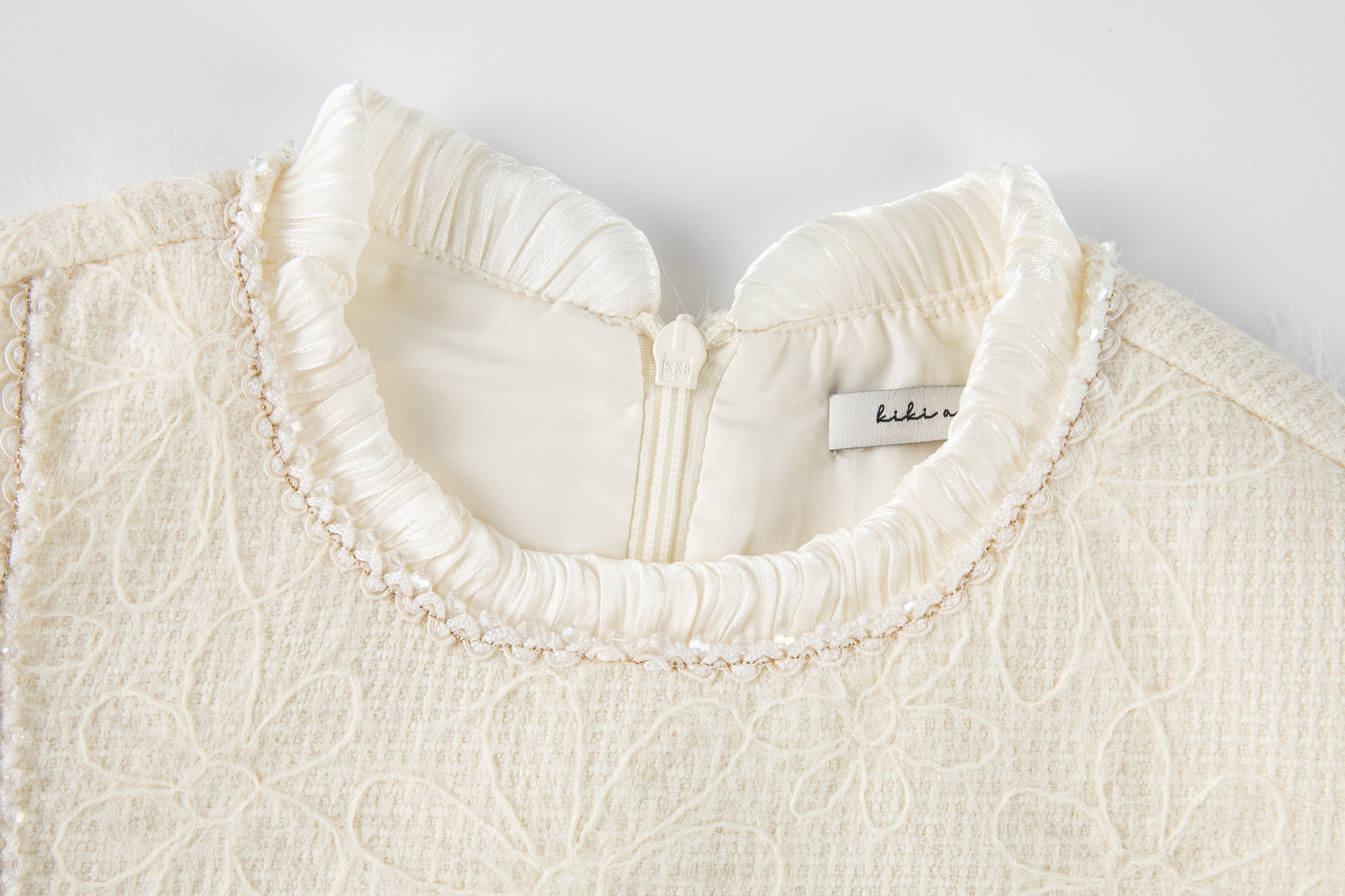 Ivory Petal-Pocket Mod Dress