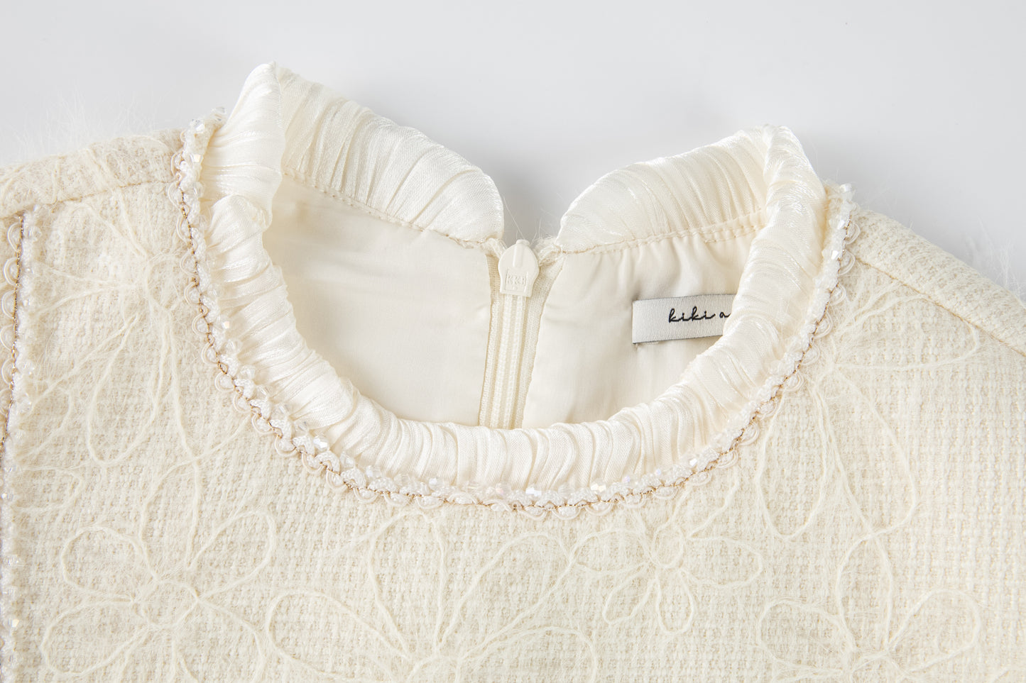 Ivory Petal-Pocket Mod Dress