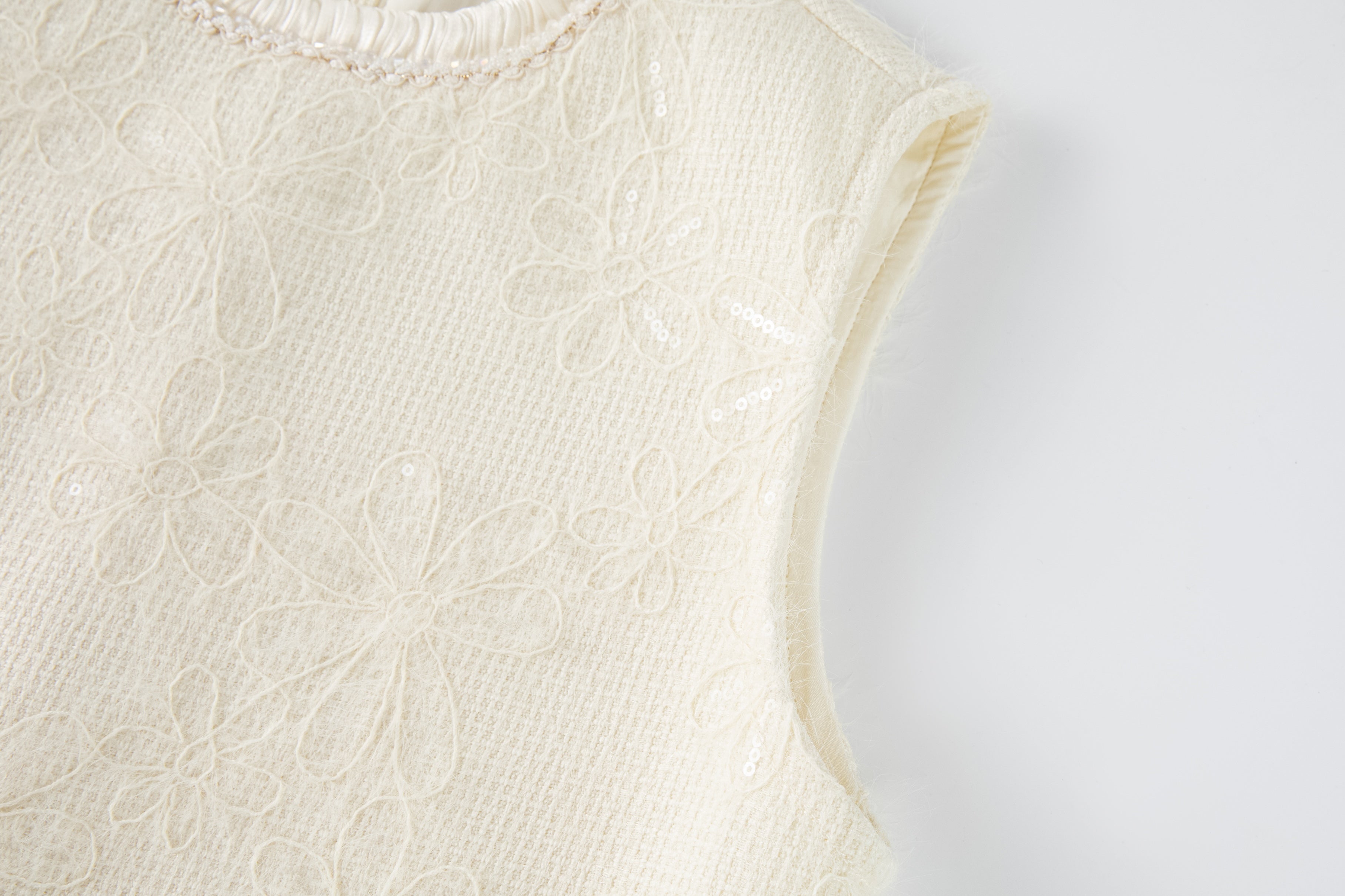 Ivory Petal-Pocket Mod Dress