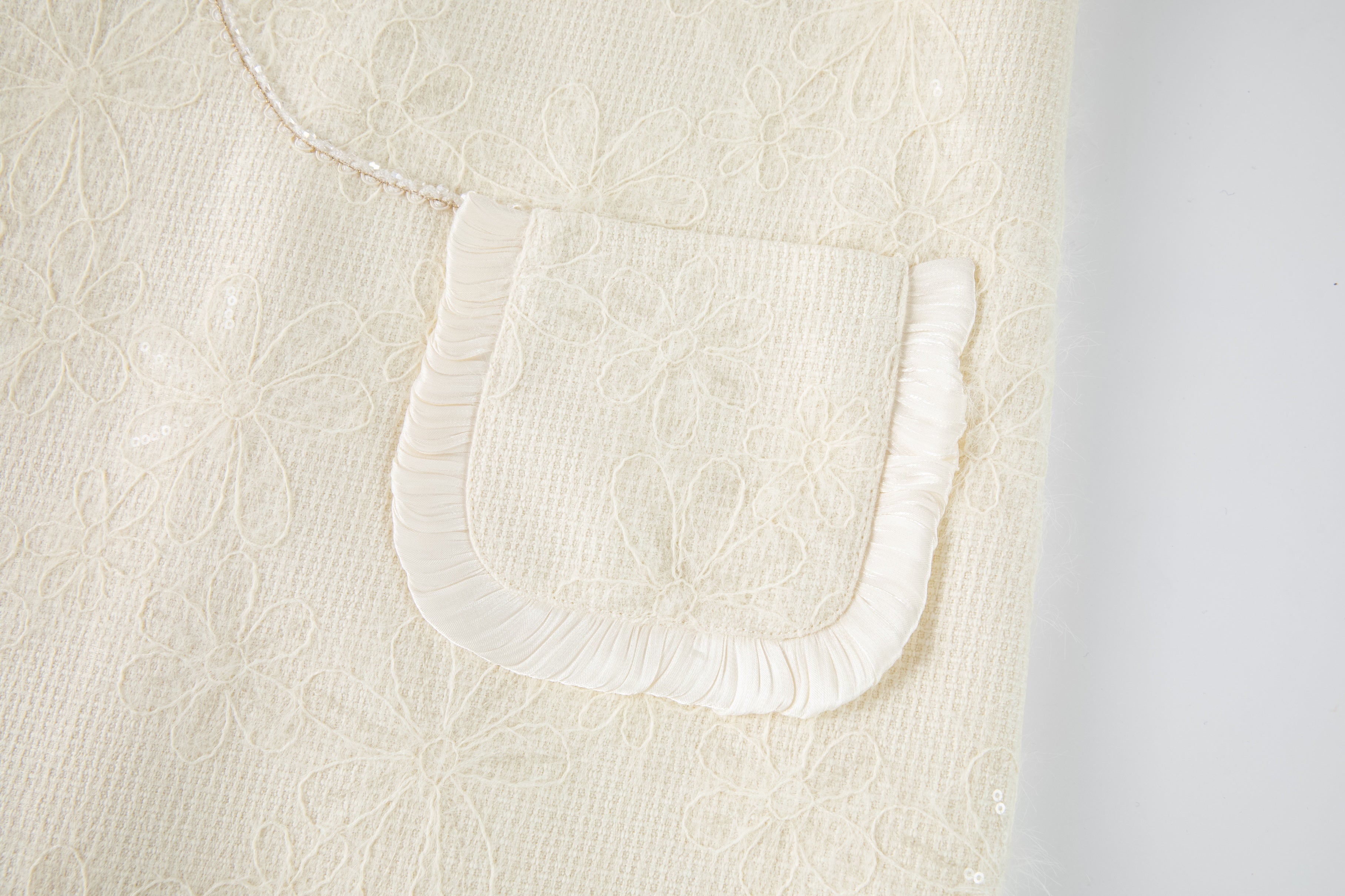 Ivory Petal-Pocket Mod Dress