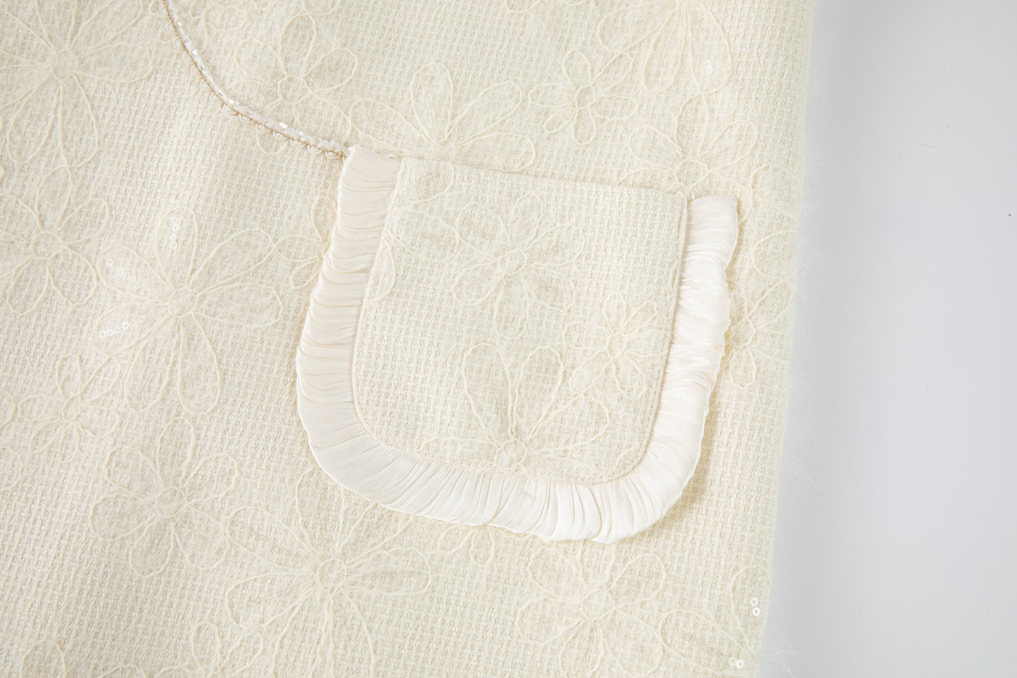 Ivory Petal-Pocket Mod Dress