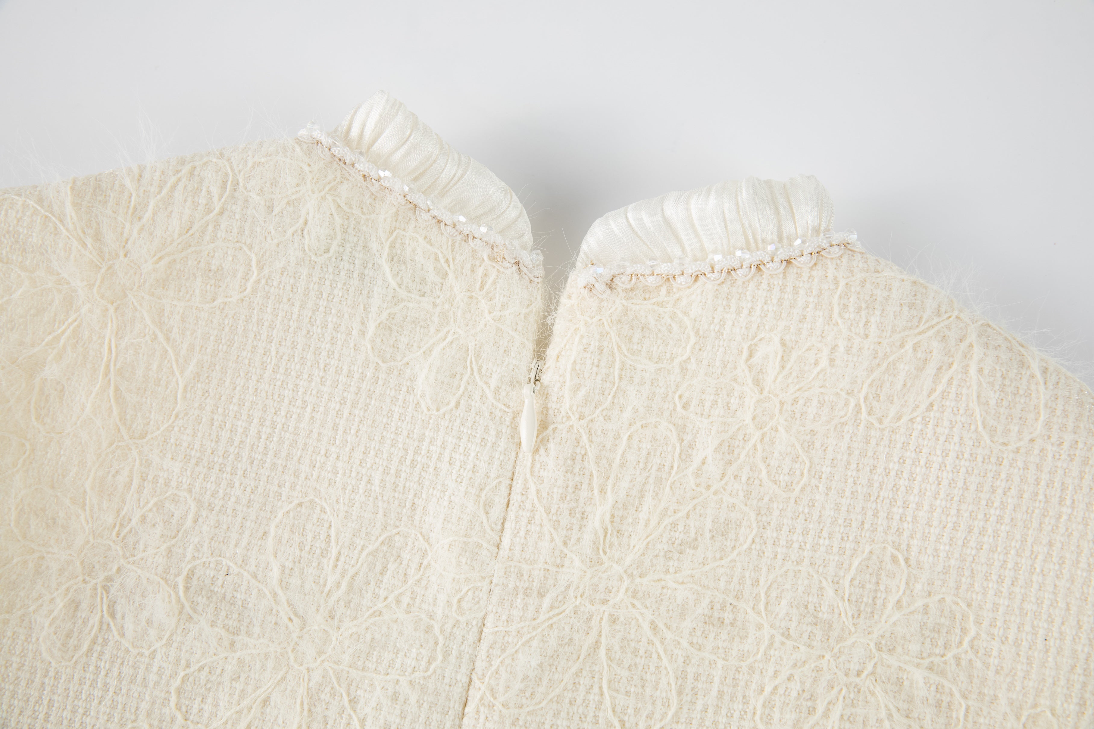 Ivory Petal-Pocket Mod Dress