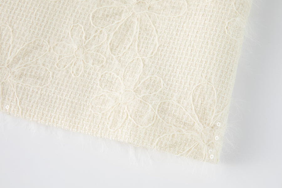 Ivory Petal-Pocket Mod Dress