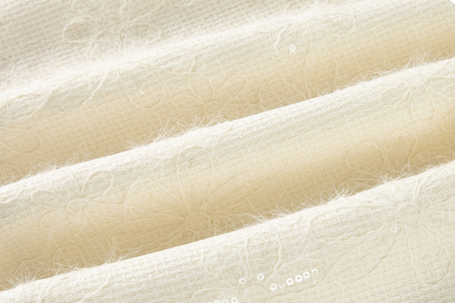 Ivory Petal-Pocket Mod Dress