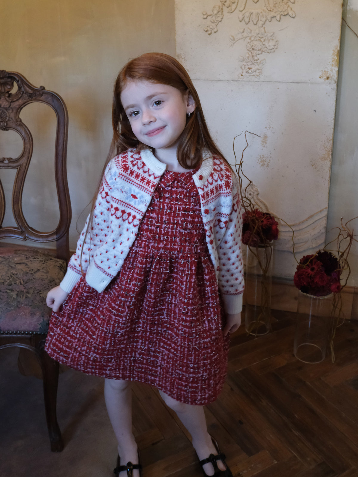 Ruby French Tweed Collar Dress