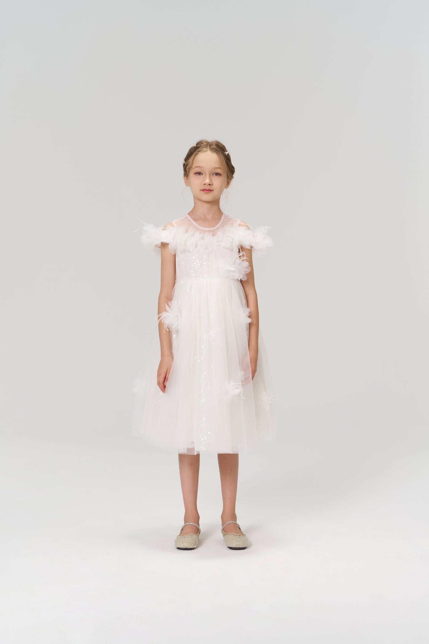 Feathered Whisper Dress
