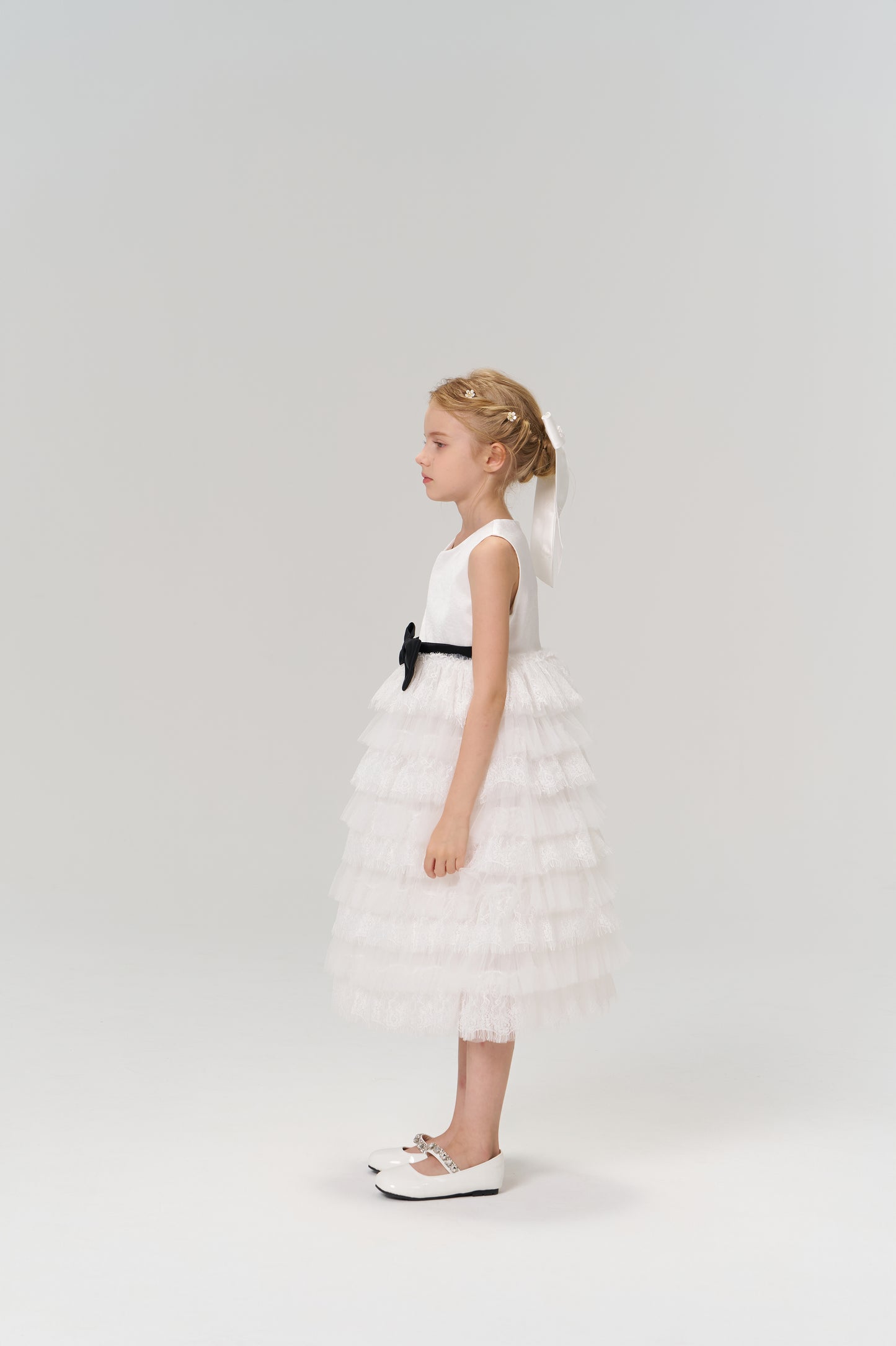 Monochrome Whisper Dress