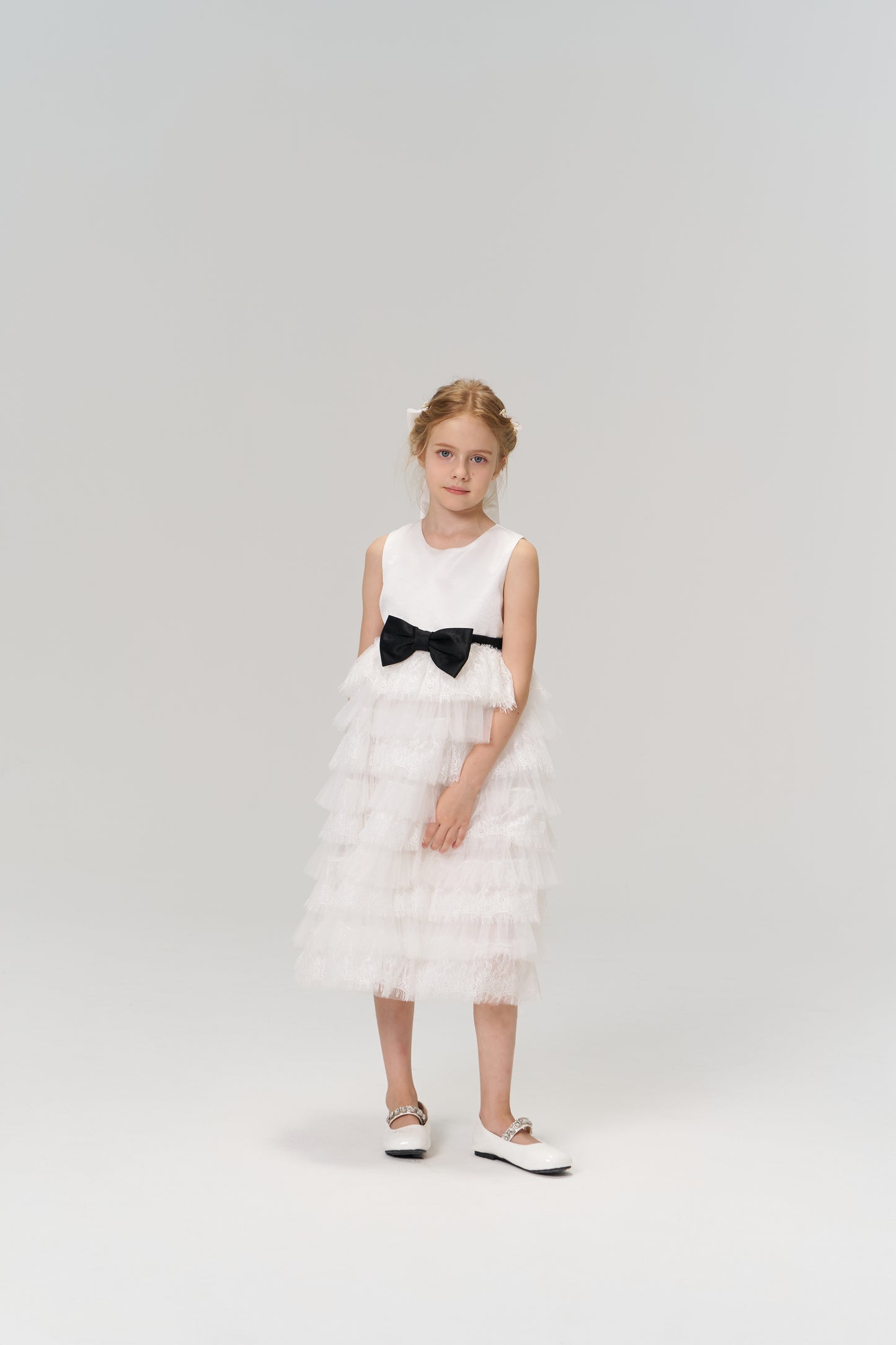 Monochrome Whisper Dress