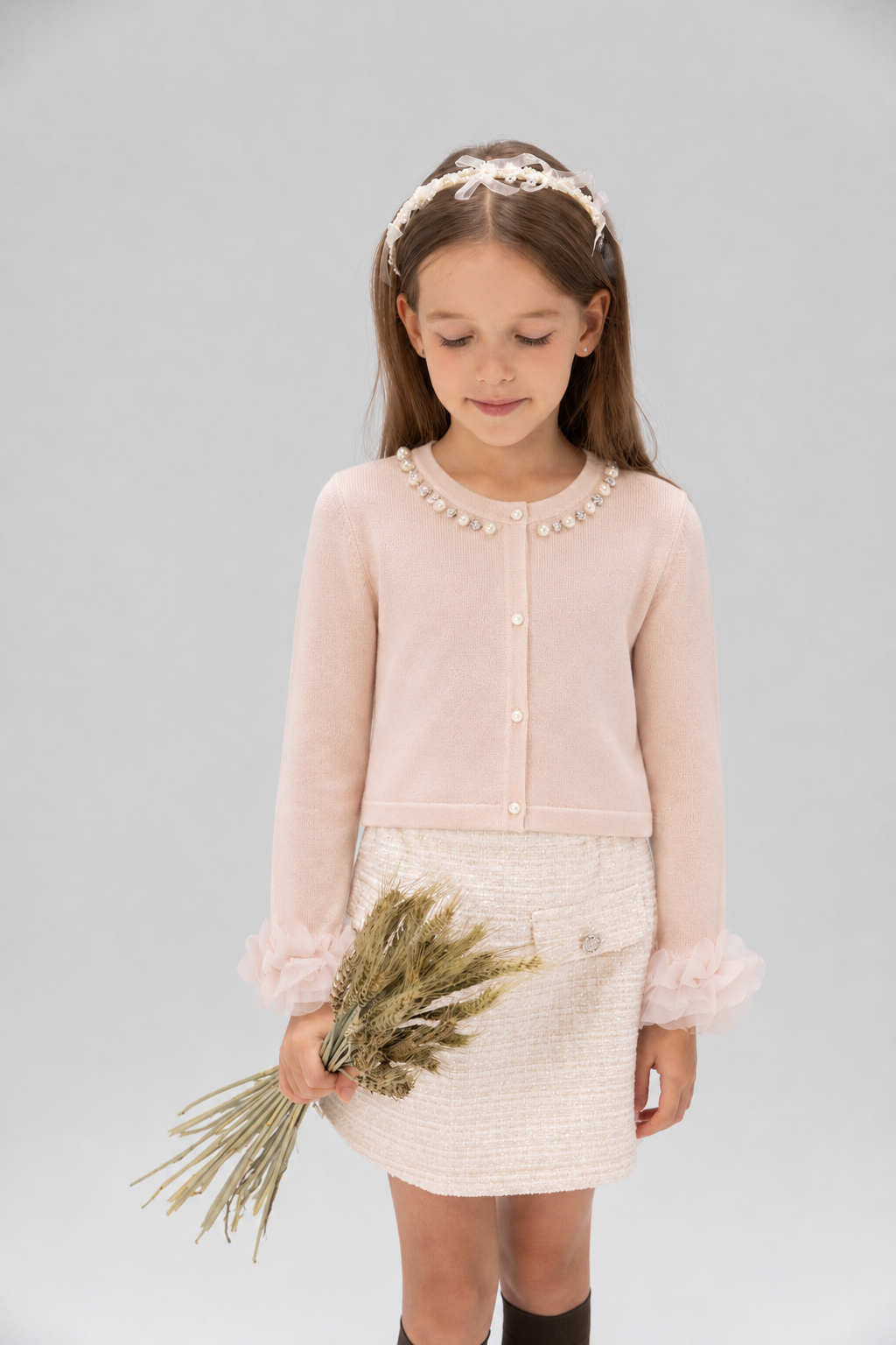 Blush Petal Bloom Knit Cardigan