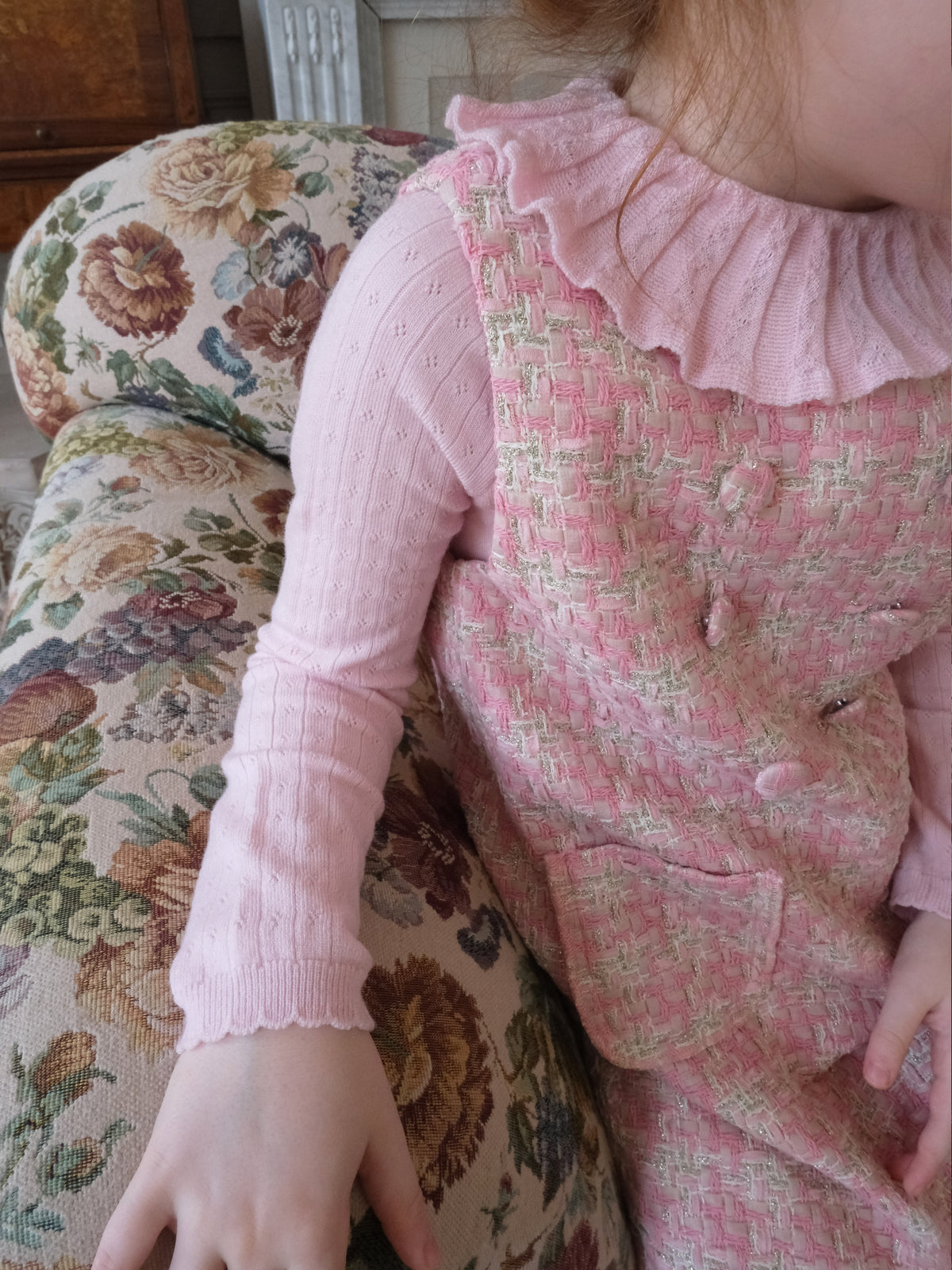 Blush Lumière Tweed A-Line Dress