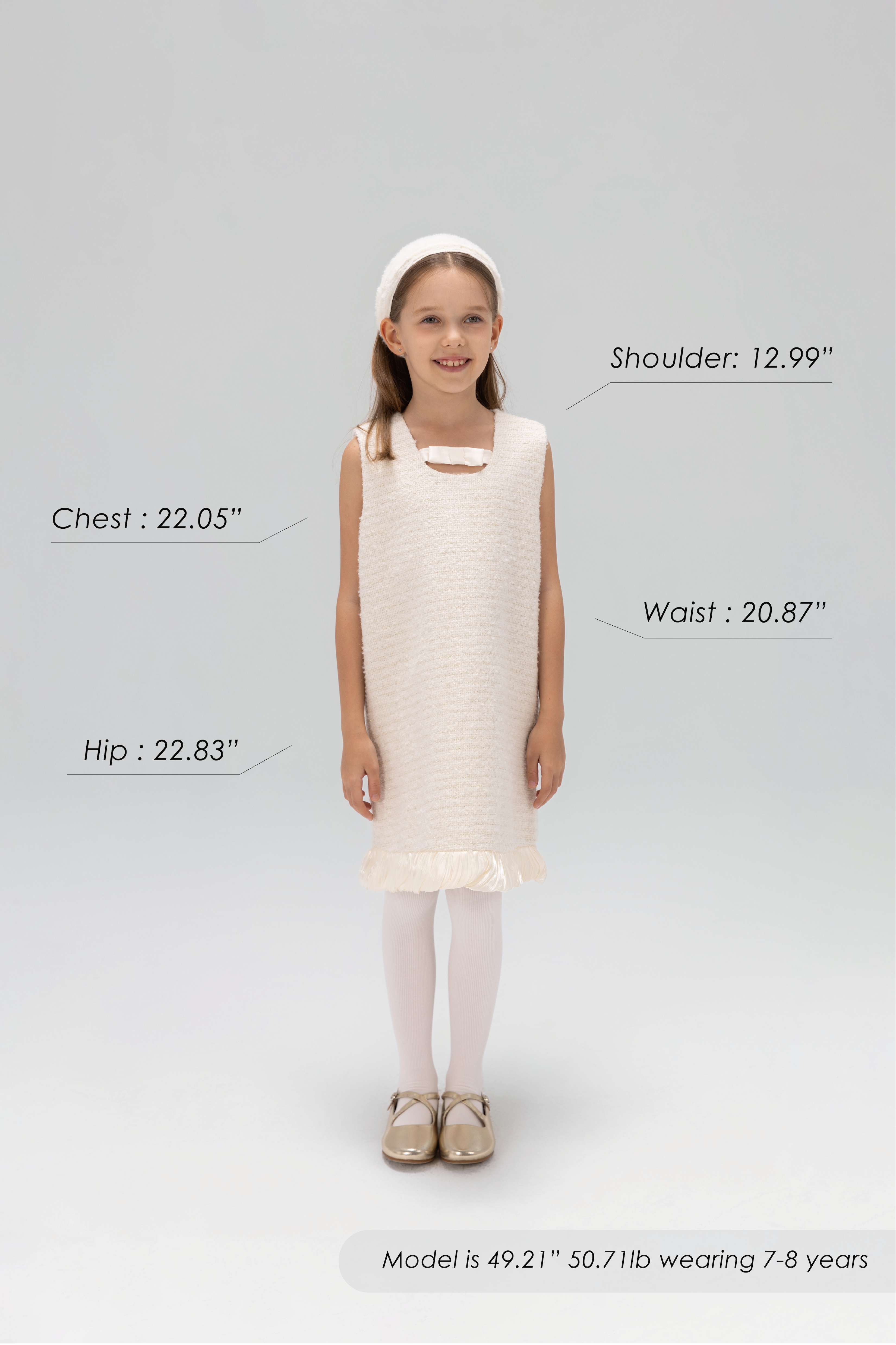 Keyhole Bow Starlight Tweed Dress