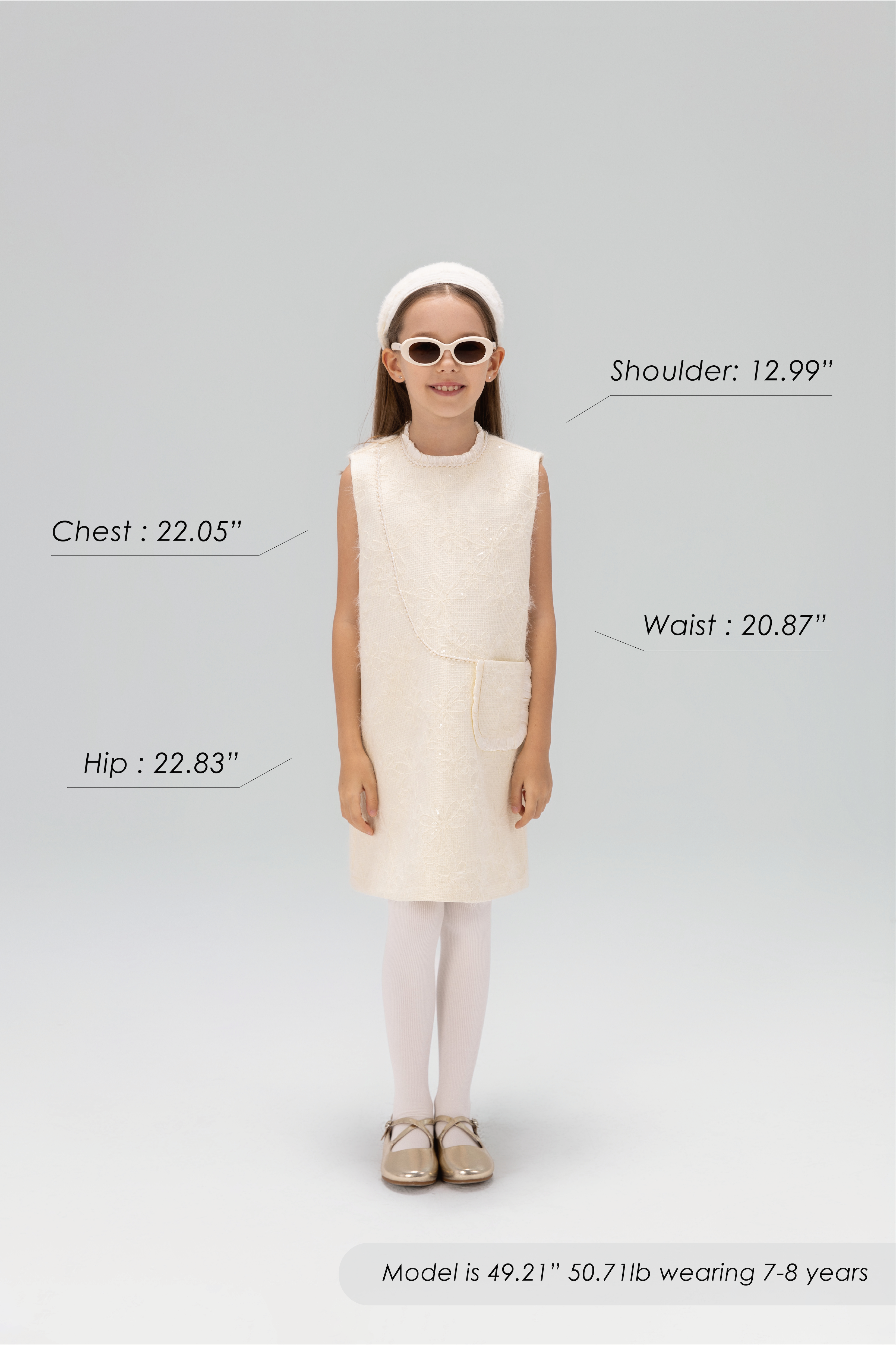 Ivory Petal-Pocket Mod Dress