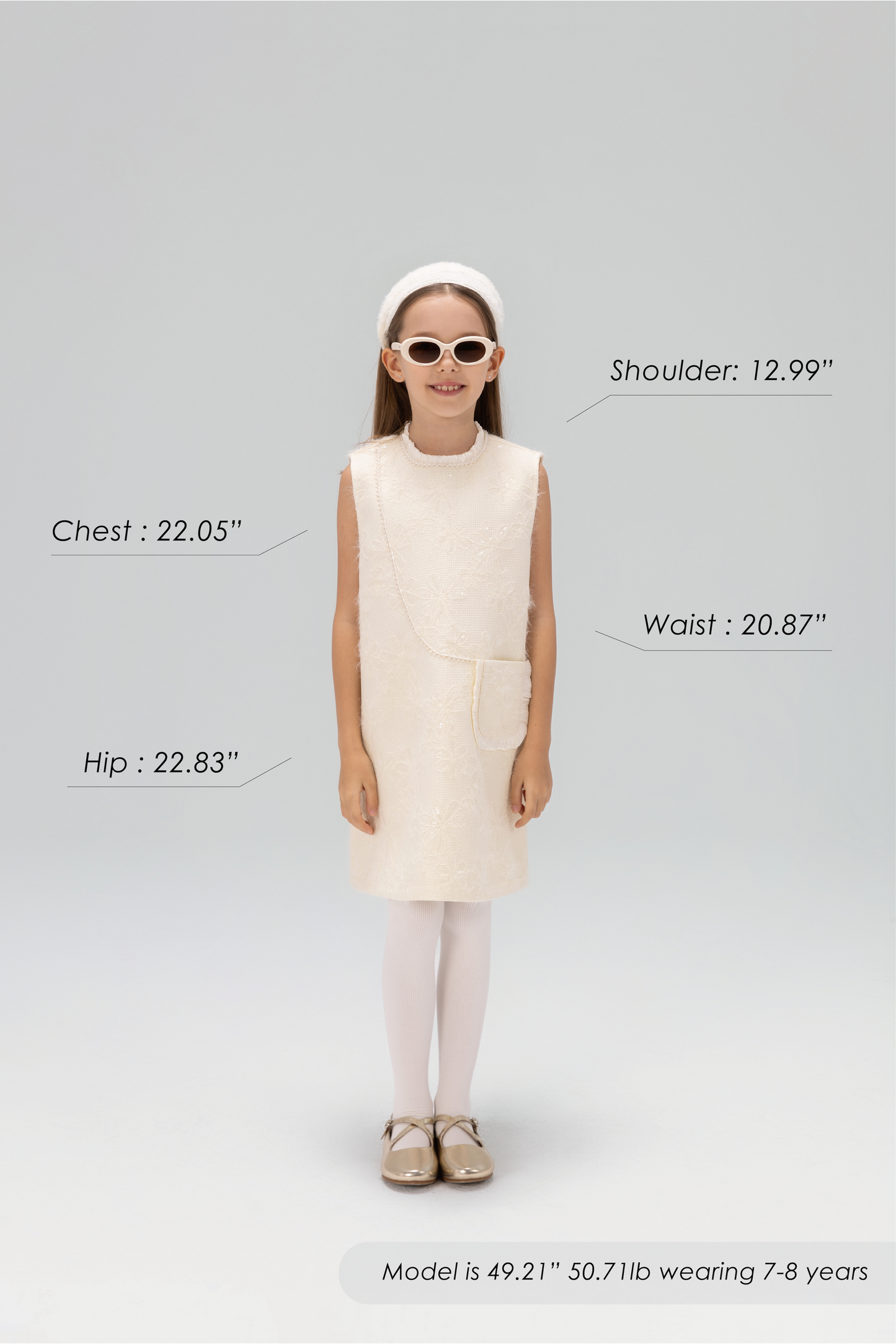 Ivory Petal-Pocket Mod Dress