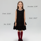 Midnight Starlight Pearl-Collar Dress