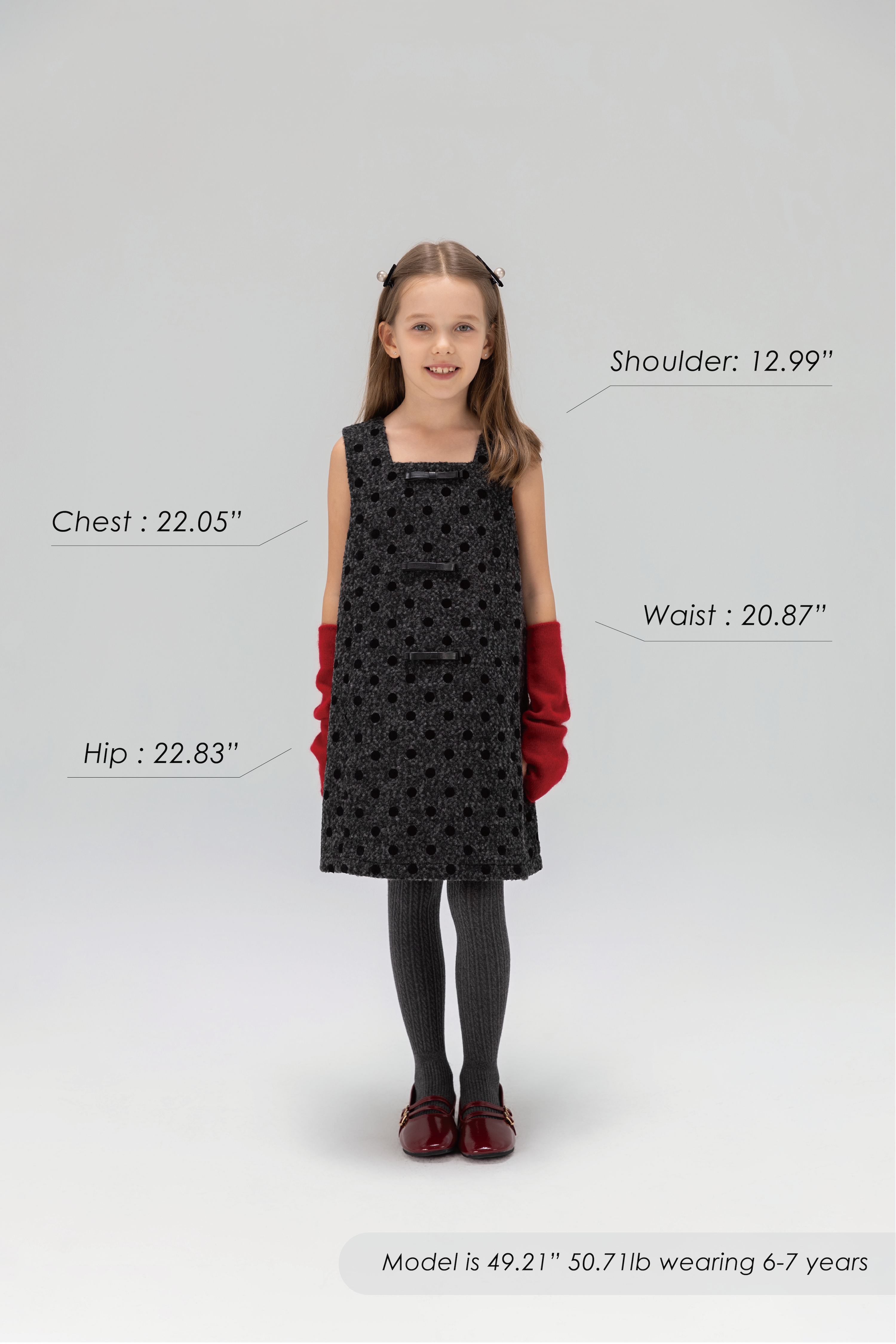 Polka Dot Bouclé Jumper Dress