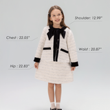 Velvet Bow Beaded-Trim Tweed Jacket