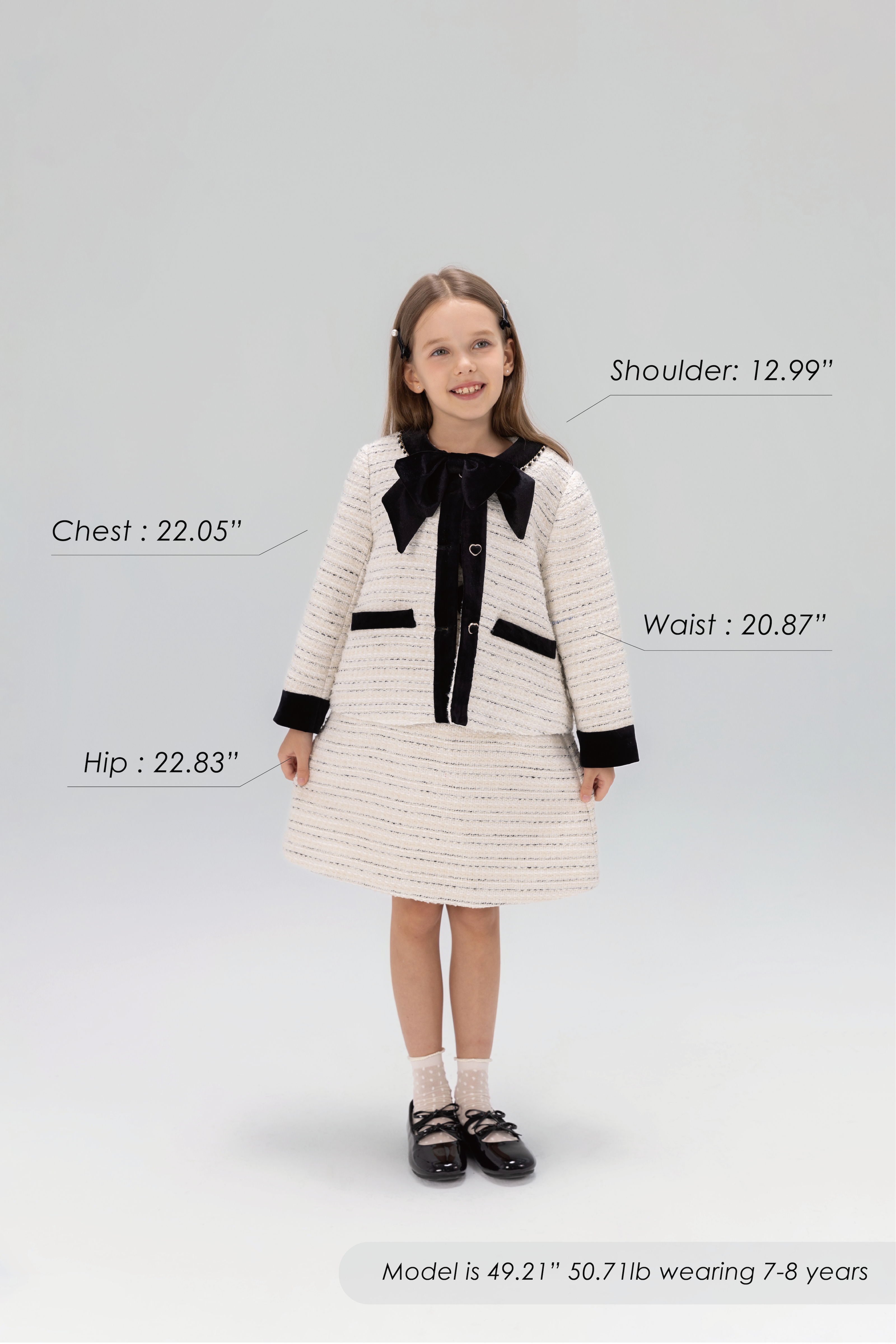 Velvet Bow Beaded-Trim Tweed Jacket